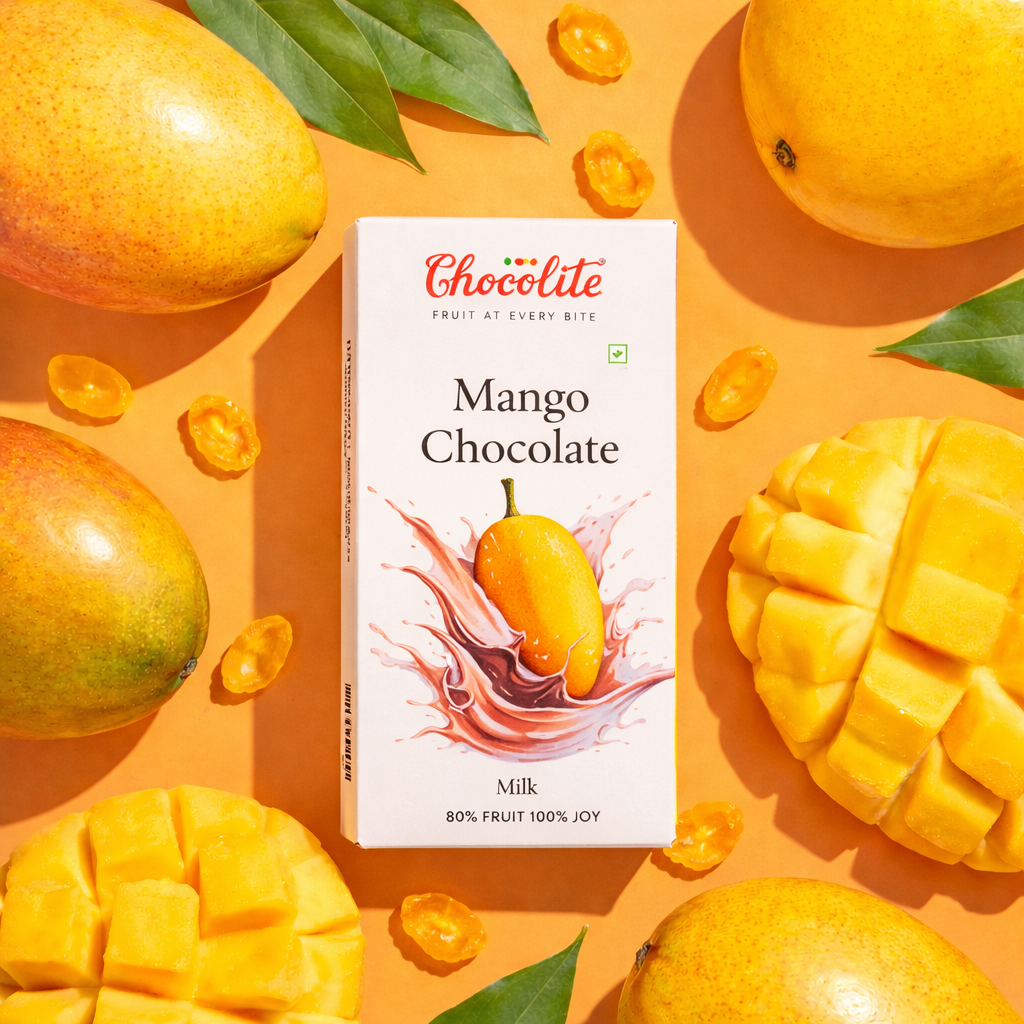Real fruit mango milk chocolate